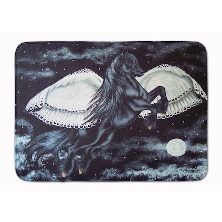 Carolines Treasures Black Flying Horse Machine Washable Memory Foam Mat AMB1222RUG